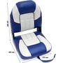 Сиденье мягкое складное Premium Centurion Boat Seat, бело-синее
