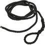Веревка из полиэстера с огонами для крепления кранца, d6 мм, L1,5 м, цвет черный