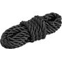 Веревка из полиэстера с огонами для крепления кранца, d6 мм, L1,5 м, цвет черный
