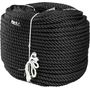 Веревка якорная 3-прядная d14мм, L150м, черный, Marine Rocket