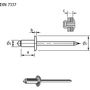 Заклепка вытяжная А4 DIN7337 4,8х10 упаковка 1/10